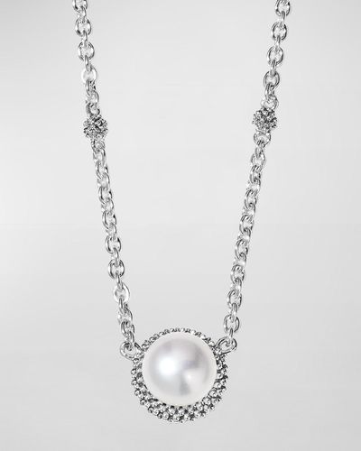 Lagos Caviar Pearl Necklace - White