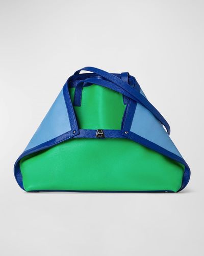 Akris Ai Medium Colorblock Convertible Shoulder Bag - Green