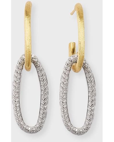 Marco Bicego 18k Yellow Gold Diamond Jaipur Link Alta Double-link Earrings - White