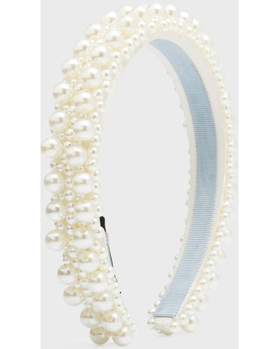 Kate Spade Bridal Pearly Satin Headband - White