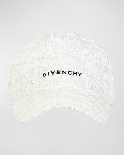 Givenchy Logo Tweed Baseball Cap - White