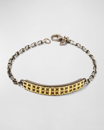 Armenta Romero Open Scroll Id Chain Bracelet - Metallic