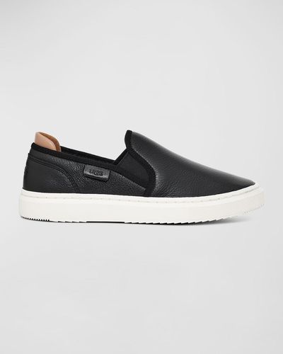 UGG Alameda Leather Slip-on Sneakers - Black