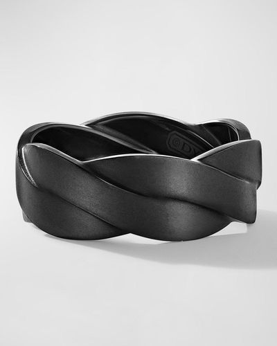 David Yurman Dy Helios Band Ring In Black Titanium, 9mm