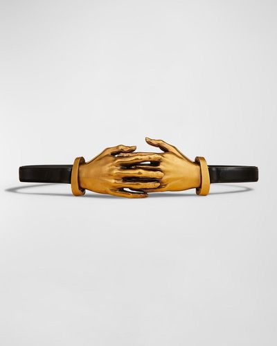Khaite Antique Gold Hand Leather Belt - Metallic