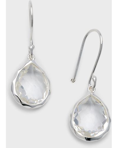 Ippolita Mini Teardrop Earrings In Sterling Silver - White