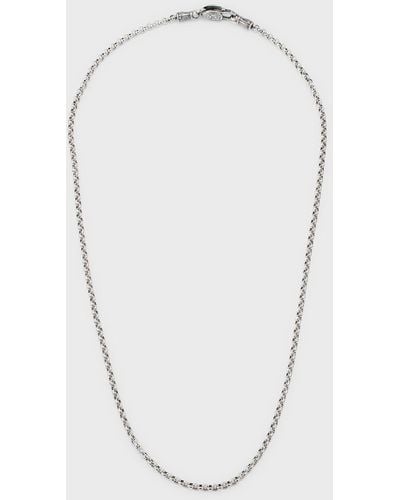 Konstantino Sterling Silver Rolo Chain Necklace - White