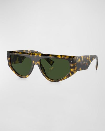 Dolce & Gabbana Dg4661 Acetate Rectangle Sunglasses - Green