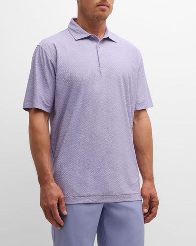 Peter Millar Tee It High Performance Mesh Polo Shirt - Purple