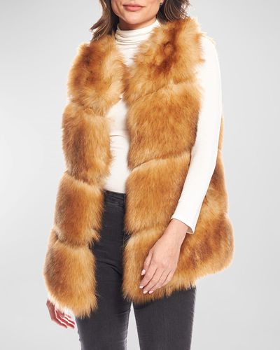 Fabulous Furs Marlowe Faux Fur Vest - Orange