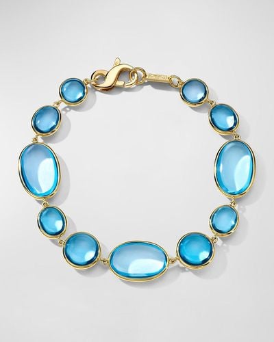 Ippolita Luce All-stone 18k Gold Cabochon Topaz Bracelet - Blue
