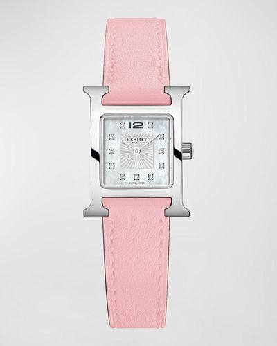 Hermès Heure H Watch, Medium Model, 30mm - Pink