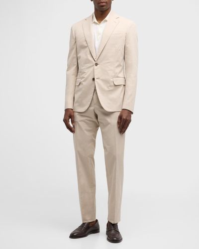 Brioni Solid Cashmere-Cotton Suit - Natural