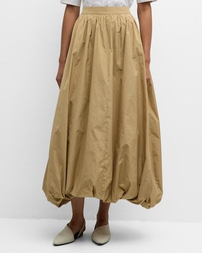 Co. High-Waist Maxi Bubble Skirt - Natural