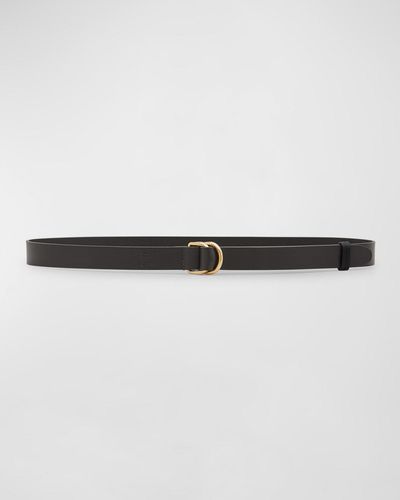 Il Bisonte Reversible Calf Leather Belt - Black