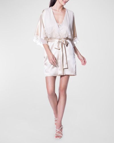 Christine Lingerie Bijoux Silk Satin Cami & Short Pajamas Set