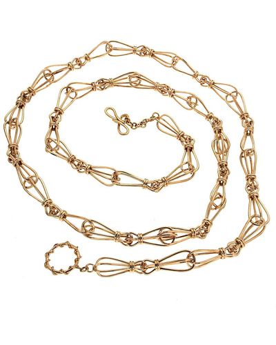 Valentin Magro 18k Caged-link Necklace, 36"l - Metallic