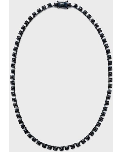 Nakard Mini Tile Riviere Necklace - Metallic