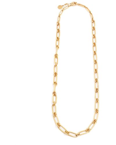 Ben-Amun Long Link Chain Necklace - White