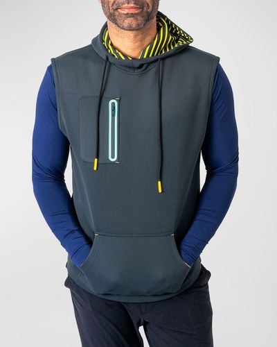 Maceoo Hooded Golf Vest - Blue