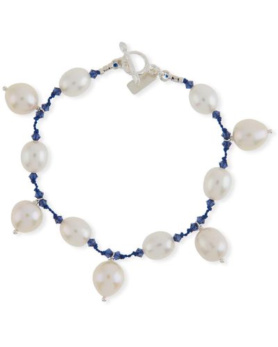Margo Morrison Multi-pearl Dangle Bracelet - Metallic
