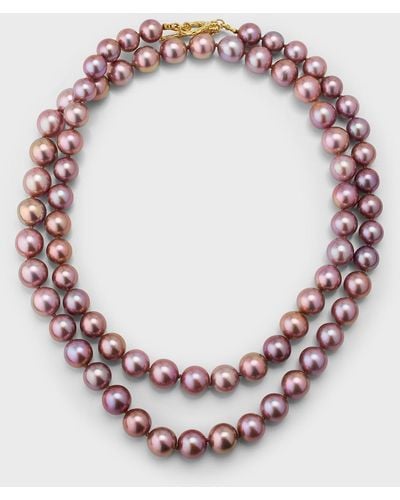 Margo Morrison 35" Edison Freshwater 10-12Mm Pearl Necklace - Pink