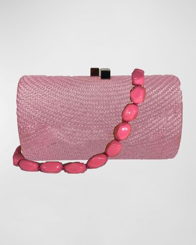SERPUI Farah straw clutch bag  Louis Vuitton Saumur Shoulder bag