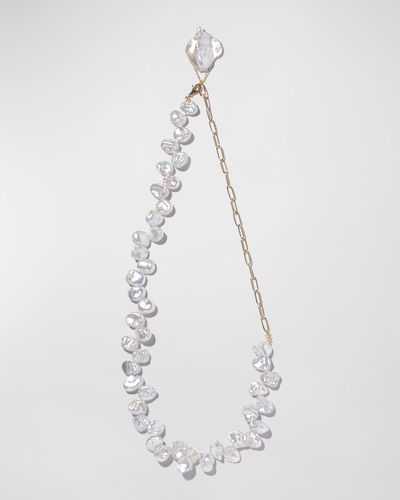 Milamore Pearl Duo Chain Necklace In 18k Gold, 22"l - White