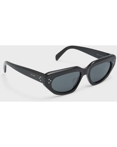 Celine 3-Dot Acetate Cat-Eye Sunglasses - Blue