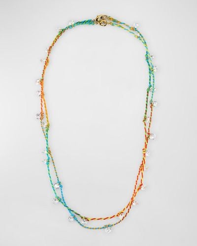 Roxanne Assoulin Mini Drip Drop Rainbow Necklace Duo - Blue