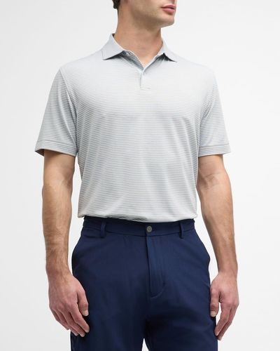 Peter Millar Ambrose Performance Jersey Polo Shirt - Blue