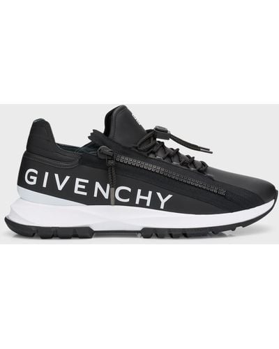 Givenchy Spectre Leather Side-Zip Runner Sneakers - Black