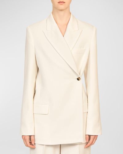 Interior The Wool Suit Jacket - Natural
