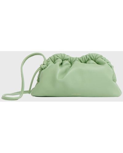 Mansur Gavriel Mini Lambskin Cloud Clutch Bag - Green