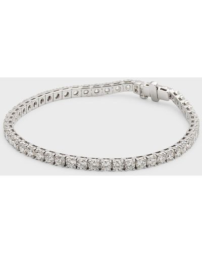Neiman Marcus 18k White Gold Round Diamond Bracelet, 7"l, 8.0tcw - Natural