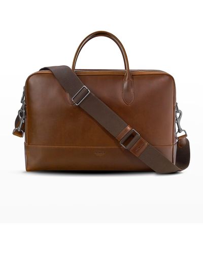 Shinola Canfield 36-hour Navigator Leather Briefcase - Brown