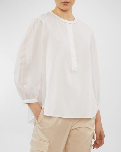 Peserico Chain-Embellished Cotton Shirt - White
