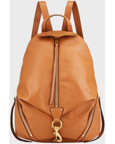 Rebecca Minkoff Jumbo Julian Leather Backpack - Orange