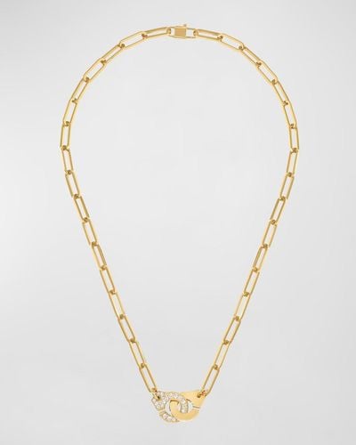 Dinh Van Menottes Necklace With Diamonds - Metallic