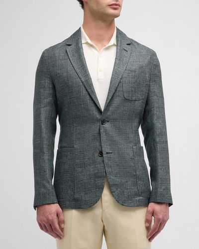 Paul Smith Wool-Linen Sport Jacket - Gray