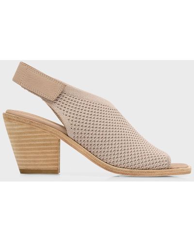 Eileen Fisher Avil Knit Slingback Sandals - Natural