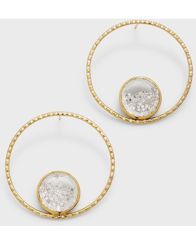 Moritz Glik 18k Yellow Gold Circo Diamond Kaleidoscope Shaker Earrings - Metallic