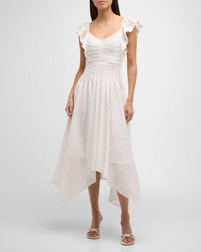 Ramy Brook Bria Springtime Burnout Midi Dress - White