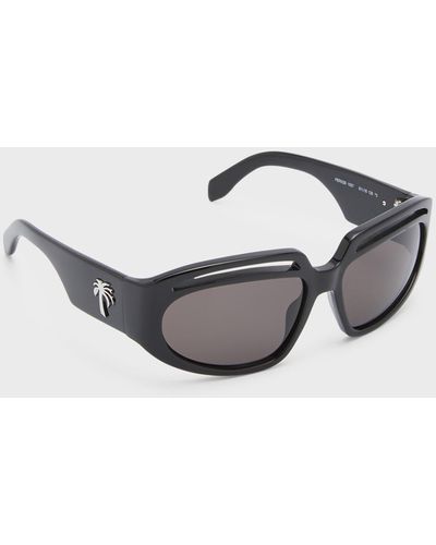 Palm Angels Heights Palm Icon Square Sunglasses - Multicolor