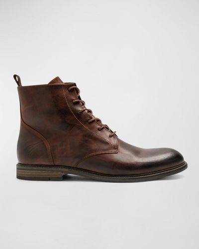 Rodd & Gunn Portal Leather Military Boots - Brown