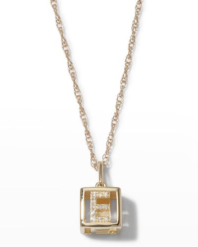 STONE AND STRAND Diamond Baby Block Necklace - Metallic