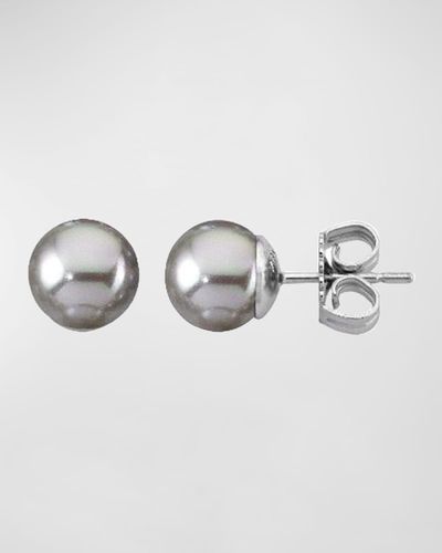 Majorica Lyra Pearl Stud Earrings - Metallic