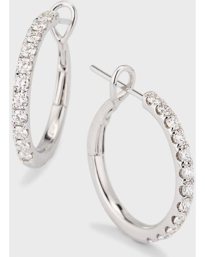 Frederic Sage 18k White Gold Diamond Hoop Earrings - Natural