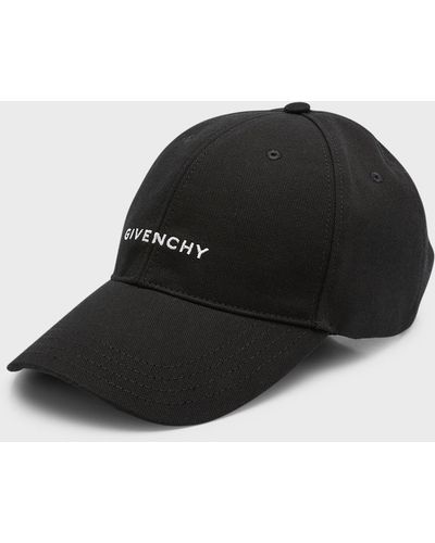 Givenchy Embroidered Logo Canvas Baseball Cap - Black