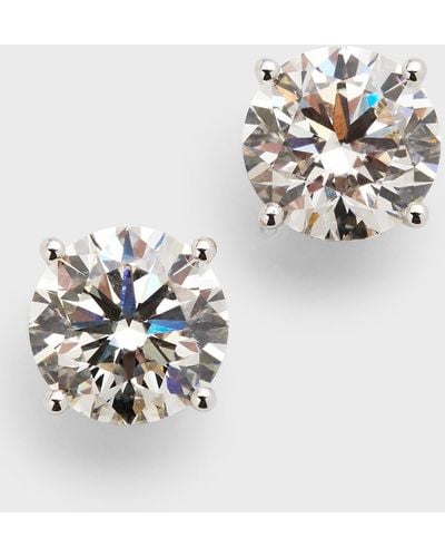 Neiman Marcus Lab Grown Diamond 18K Round Stud Earrings, 8.0Tcw - White